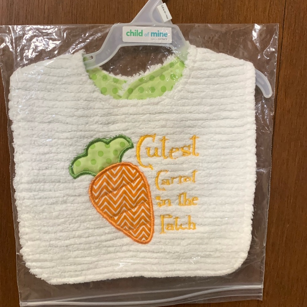 Embroidered Easter Baby Bib